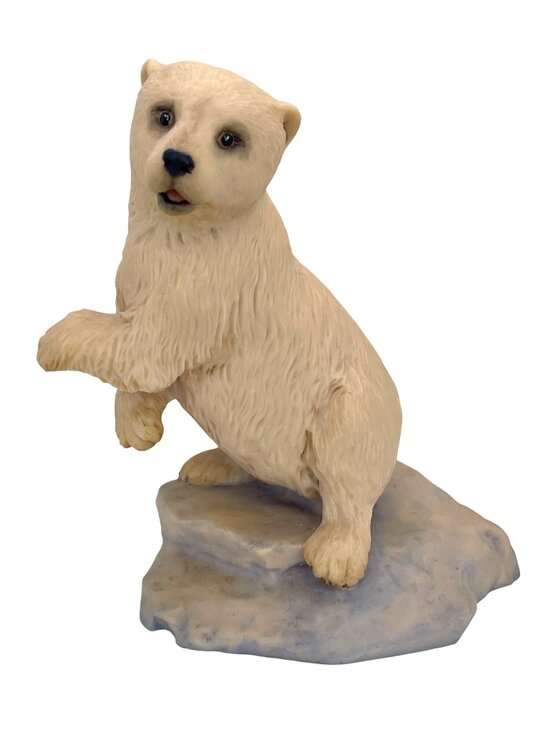 Aynsley Other - Baby Polar Bear Cub Figurine White Aynsley Hand Painted UK England 80s Vintage